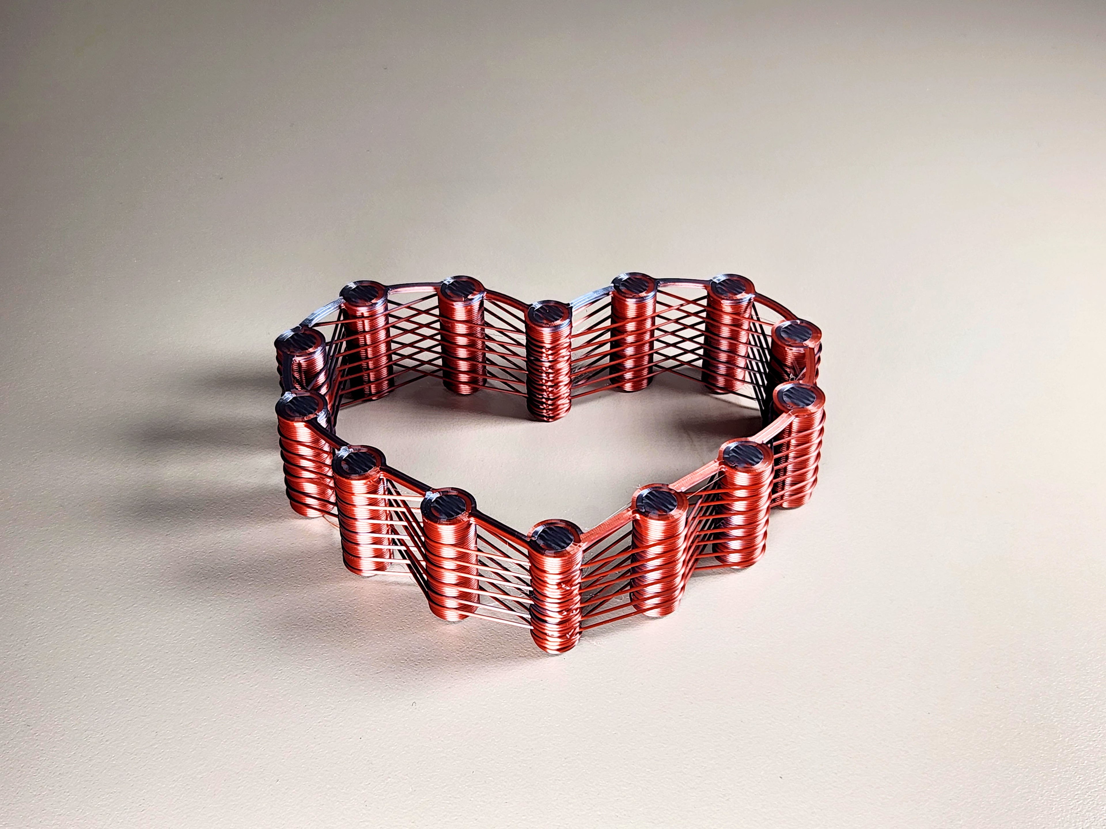 Woven Heart Strings Art 3d model