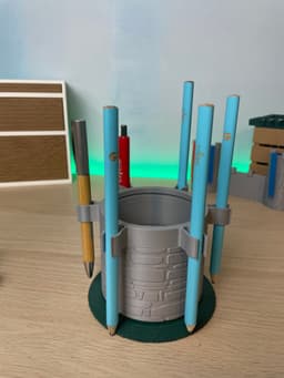 Customizable stacking organizer with snap holders Textured 3d model