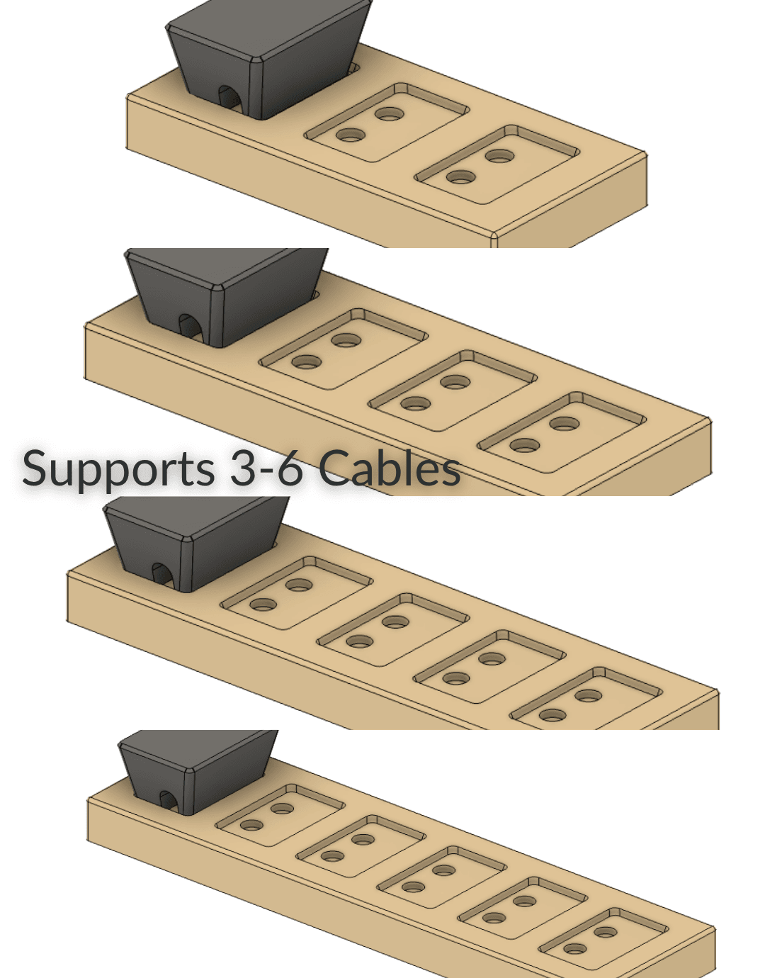 Desk Cable Holder 3d model