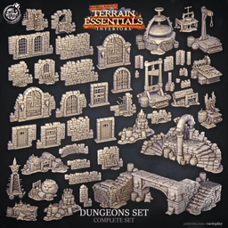 Dungeons Set (Pre-Supported) 3d model