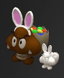 Easter Bunny Goomba 3d model