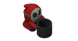 Shy Guy Pen Pot Desk Organiser 3d model