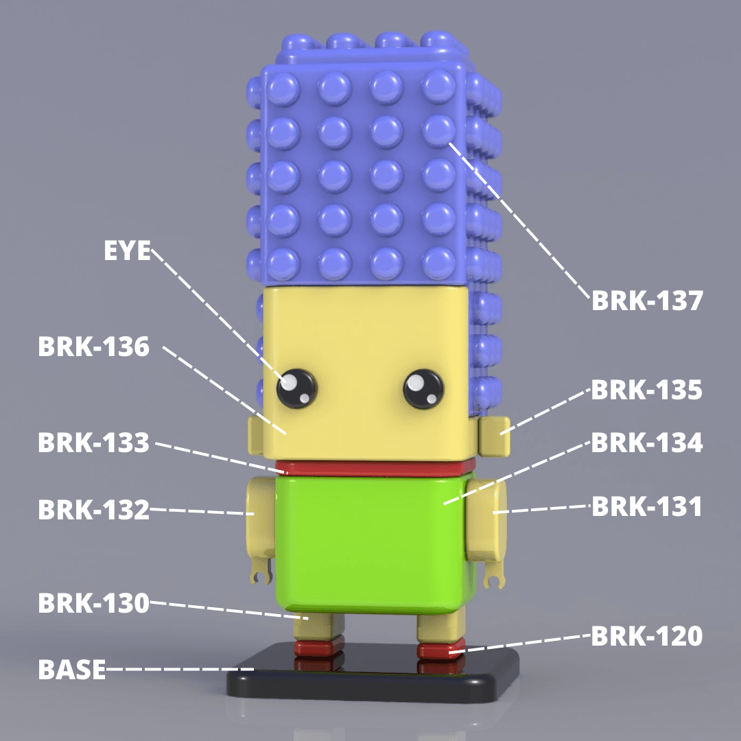 SQUARED MARGE SIMPSON 3d model