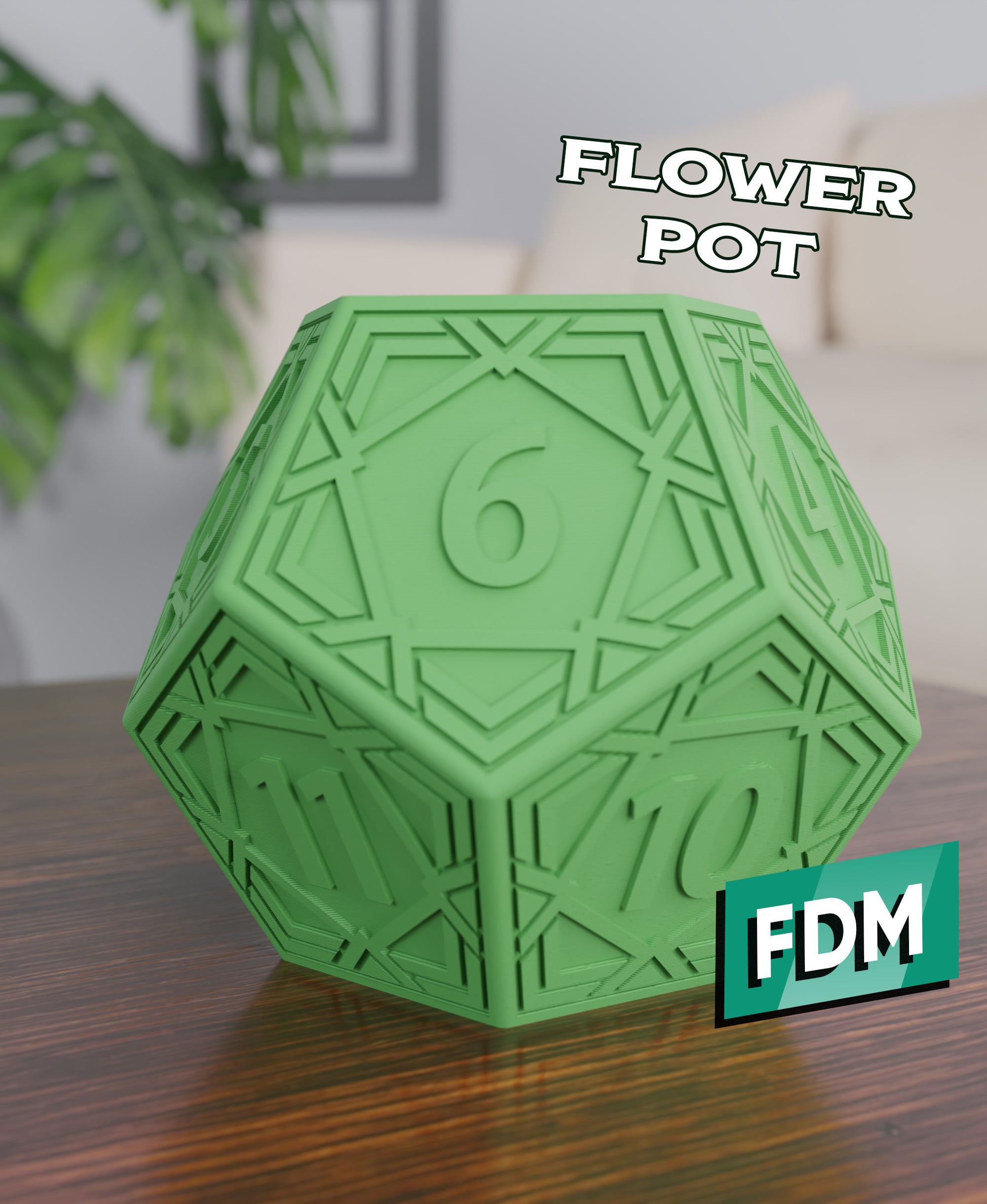 RPG - D12 Flower Pot 3d model