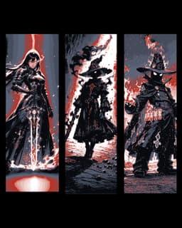 fantasy beings of smoke and flame - Set of bookmarks 3d model