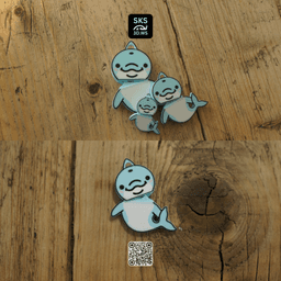 Dolphin Wiggle Head Keyring 3d model
