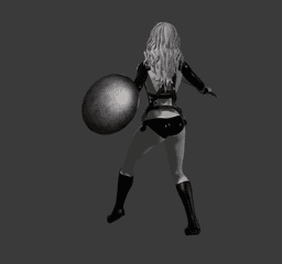 Sexy Fantasy Warrior Diana v2 3d model