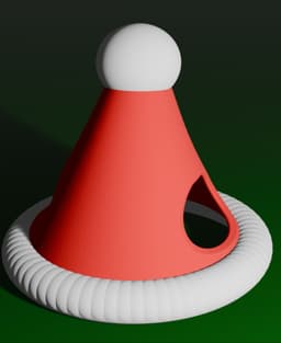 Christmas Hat For Cats! 3d model