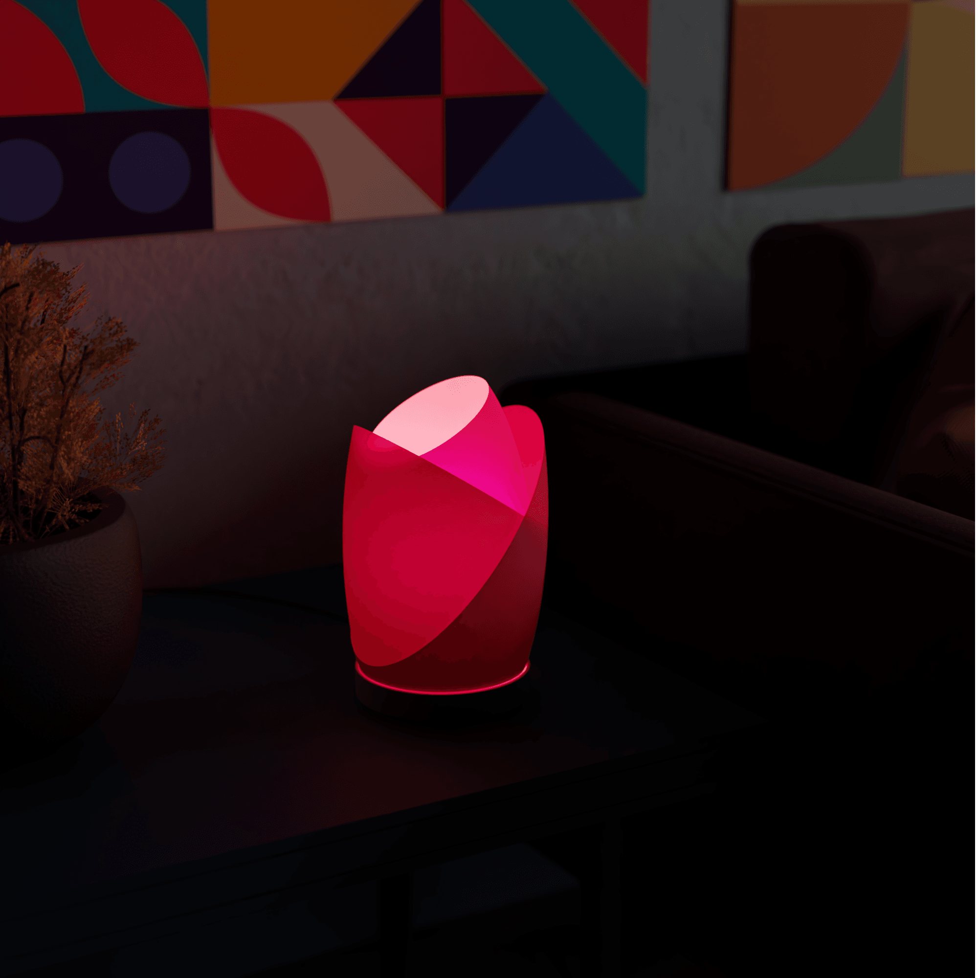 Multicolor Table Lamp 3d model