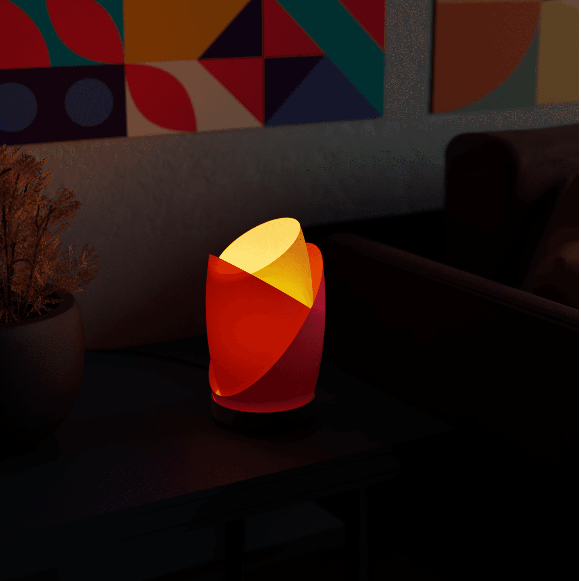 Multicolor Table Lamp 3d model