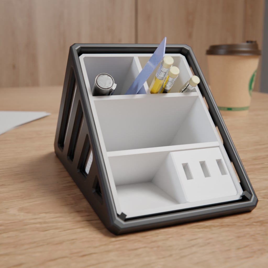 Modern Desk Organizer 3d model