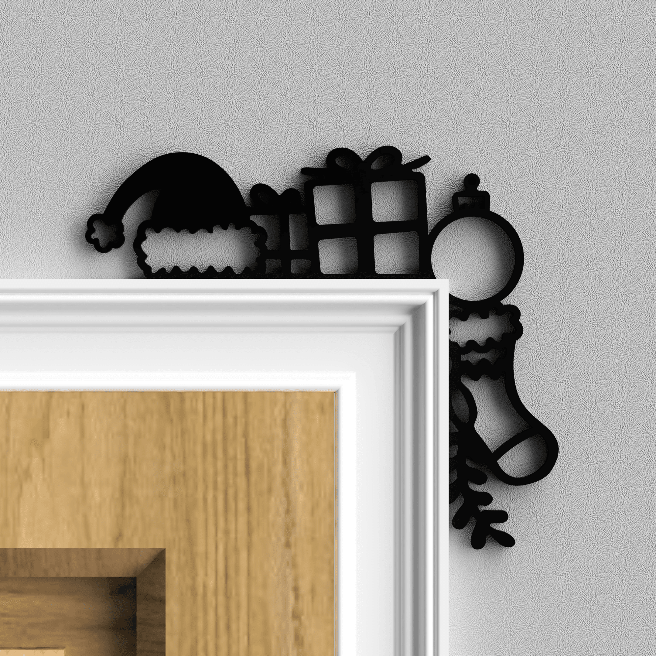 Christmas Decorations Door Topper.3mf 3d model