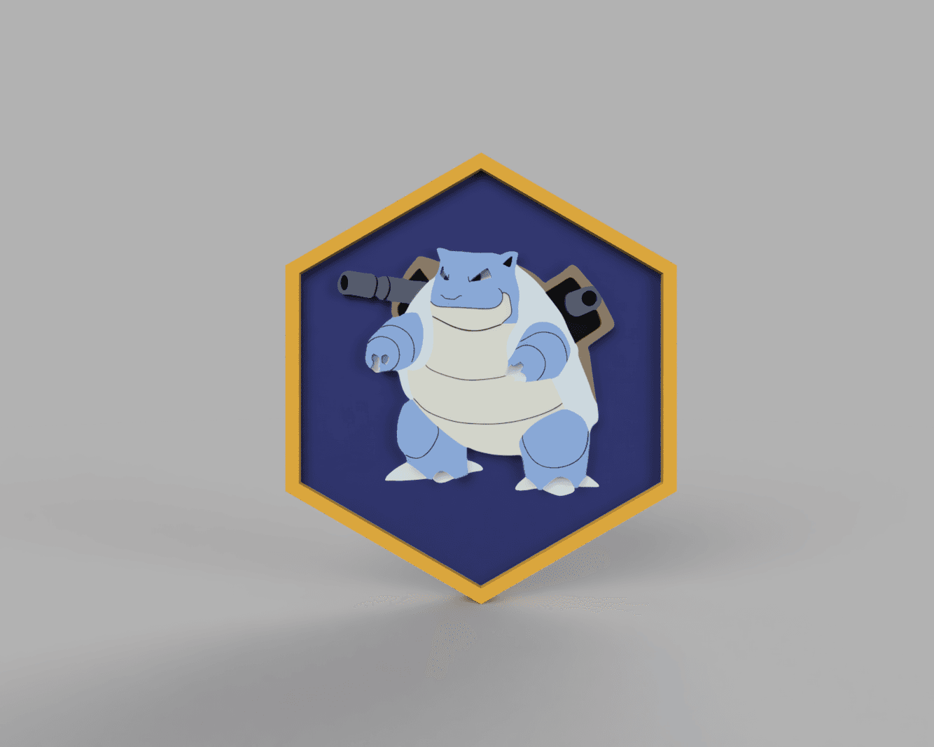 Blastoise Pokemon PokeCoin STL 3d model