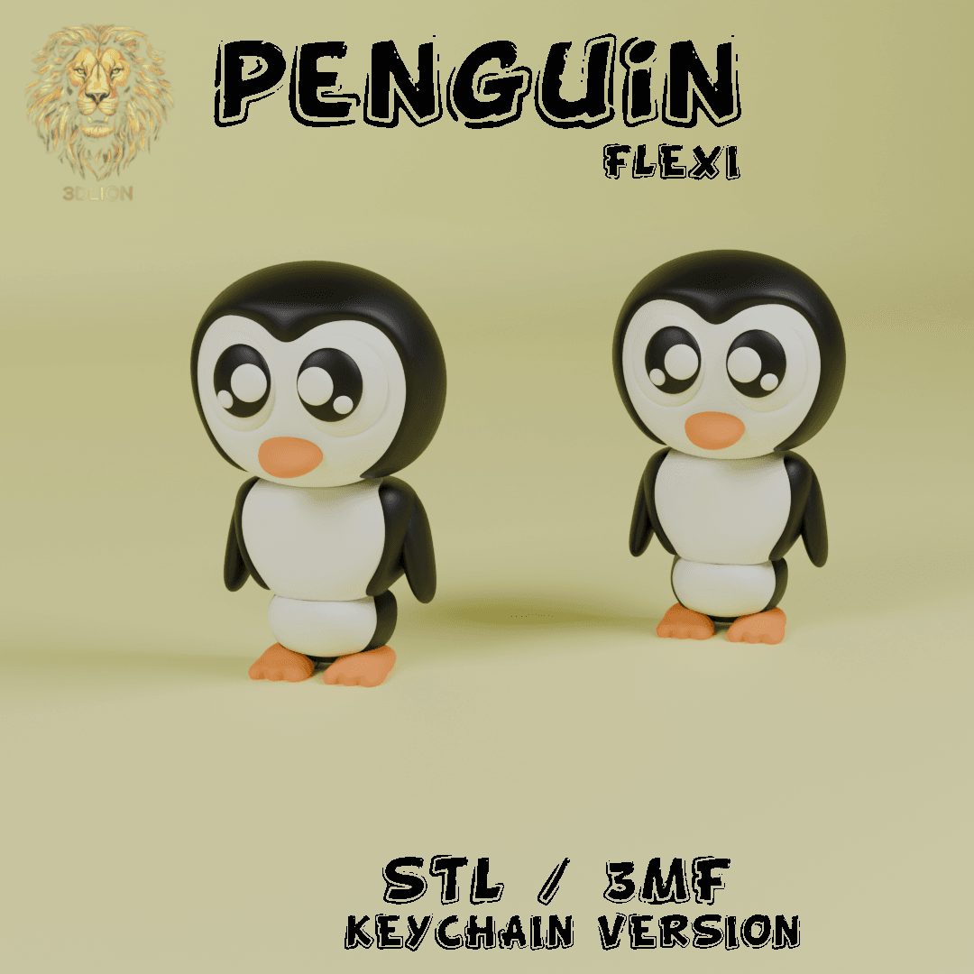 CUTE FLEXI PENGUIN 3d model