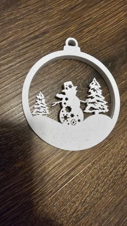 Snowman Vintage Ornament 3d model