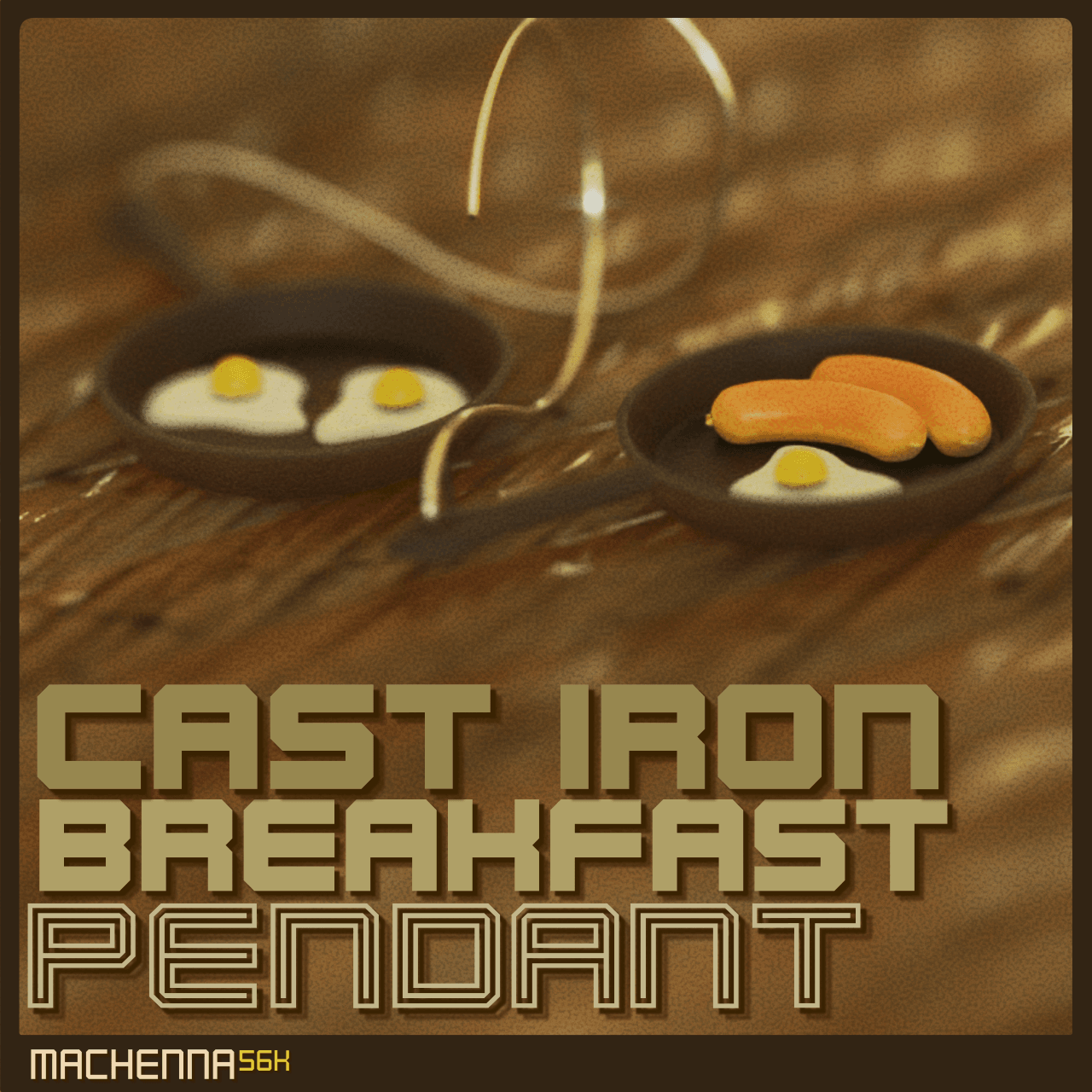 Cast Iron Skillet Pendant 3d model