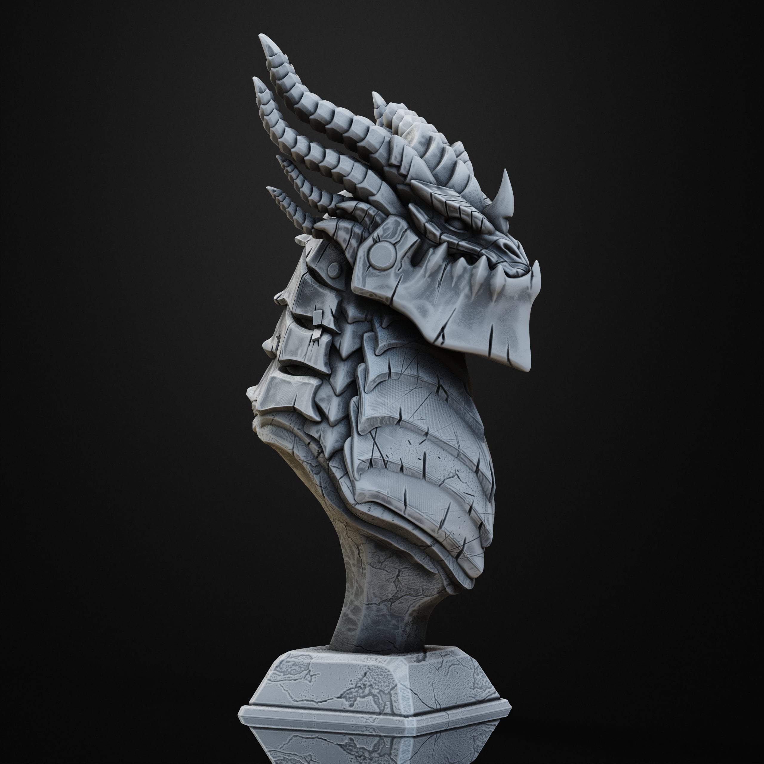 Deathwing Bust (Pre-Supported) 3d model