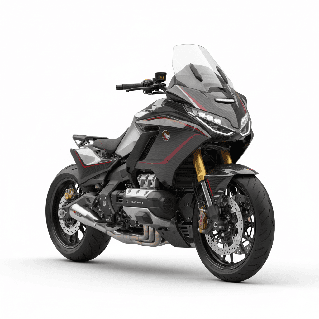 Hondaa Gold Wing Luxury Touring Motorcycle 3d model