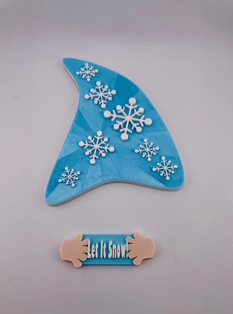 Magnetic Snowflake Hat For Modular Gnome Sign 3d model
