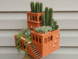 Neo-Roman Self Watering Planter with Drip Pool 3d model