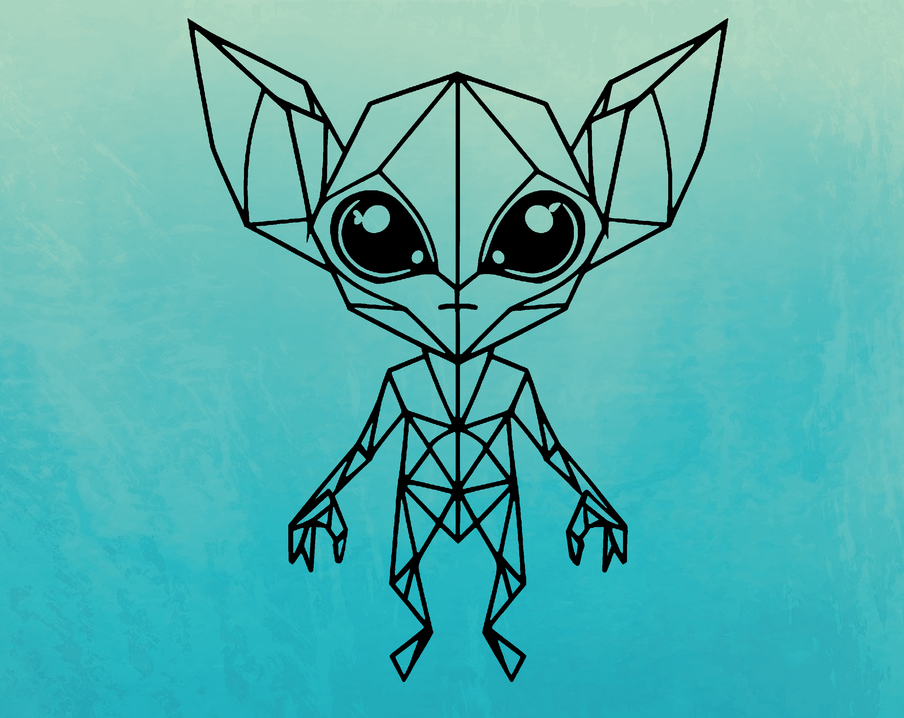Geometric Gremlin Wallart 3d model