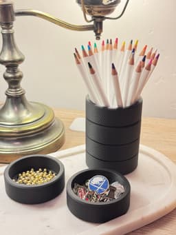 Hockey Puck Paperclip Holder | Desktop Organizer | Pushpin Holder 3d model
