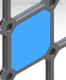 Cover - Square Plate Snap 3d model