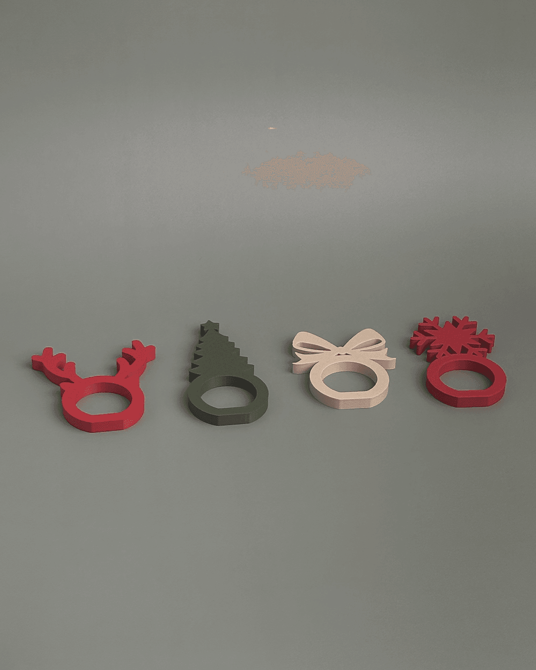 Christmas Napkin Rings Set 3d model