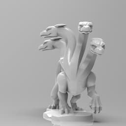 Mystical Hydra Minimalist Sculpture 3d model