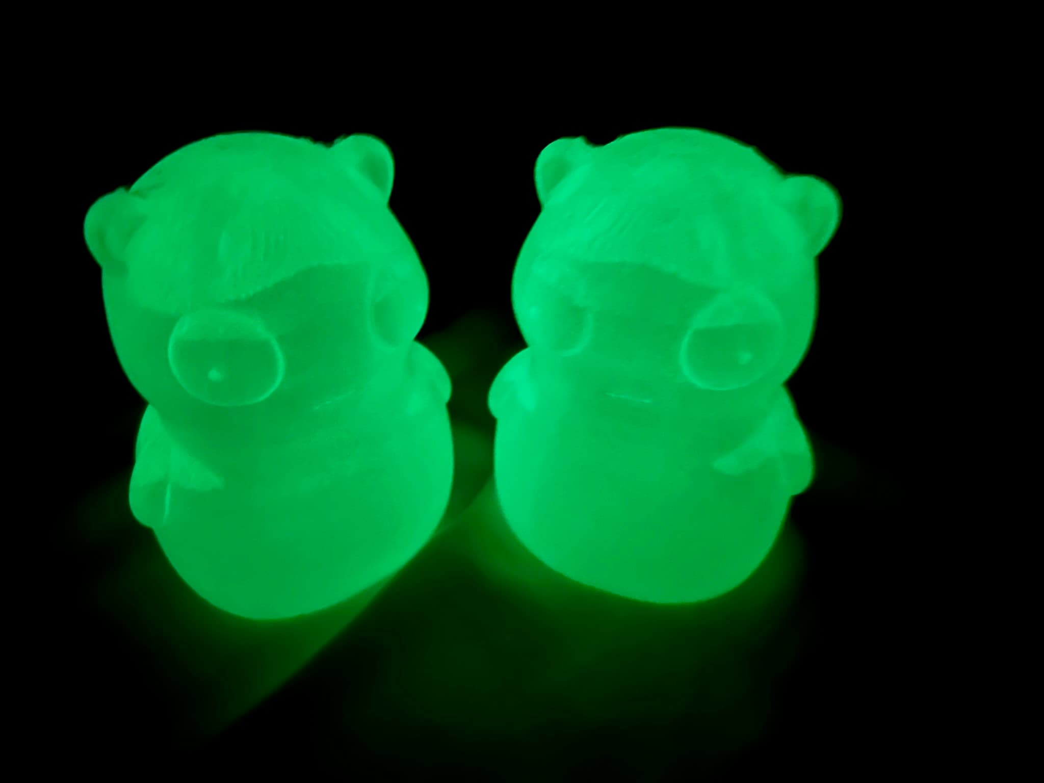 Glow in the dark TPU. They're squishy! They're Glowy!