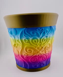 Carved Filigree Heart Pot 3d model
