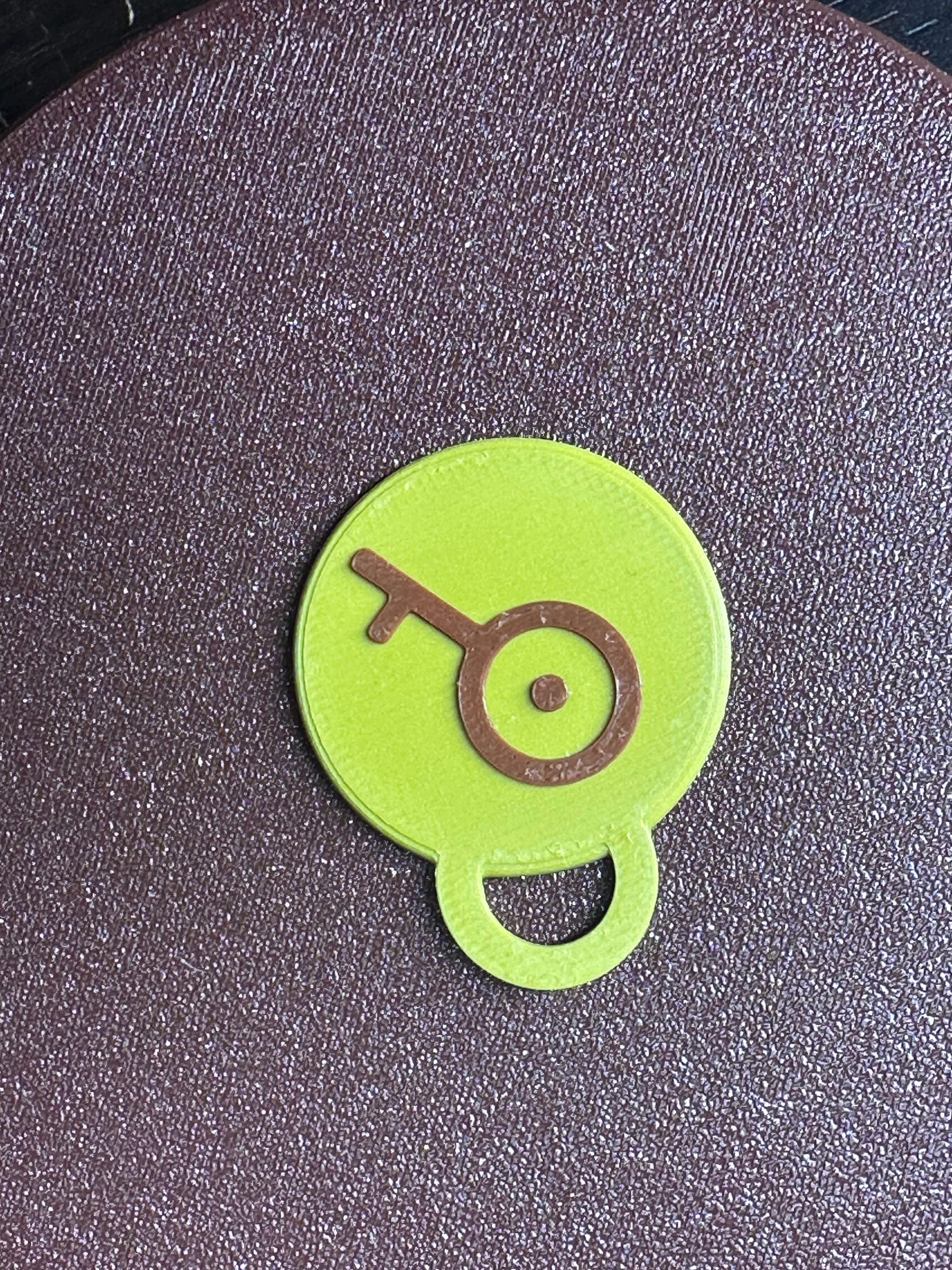 POKEMON UNOWN MMU KEYCHAIN OR BAG PULL “Q” 3d model