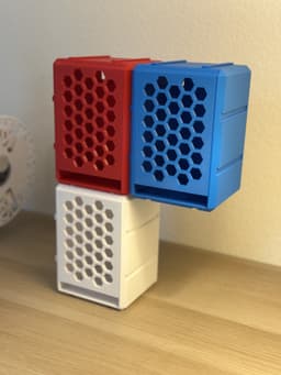 Modular Sliding Storage Box with Rails & Hooks 3d model