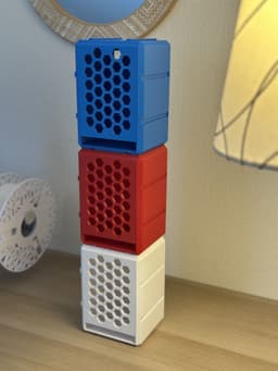Modular Sliding Storage Box with Rails & Hooks 3d model
