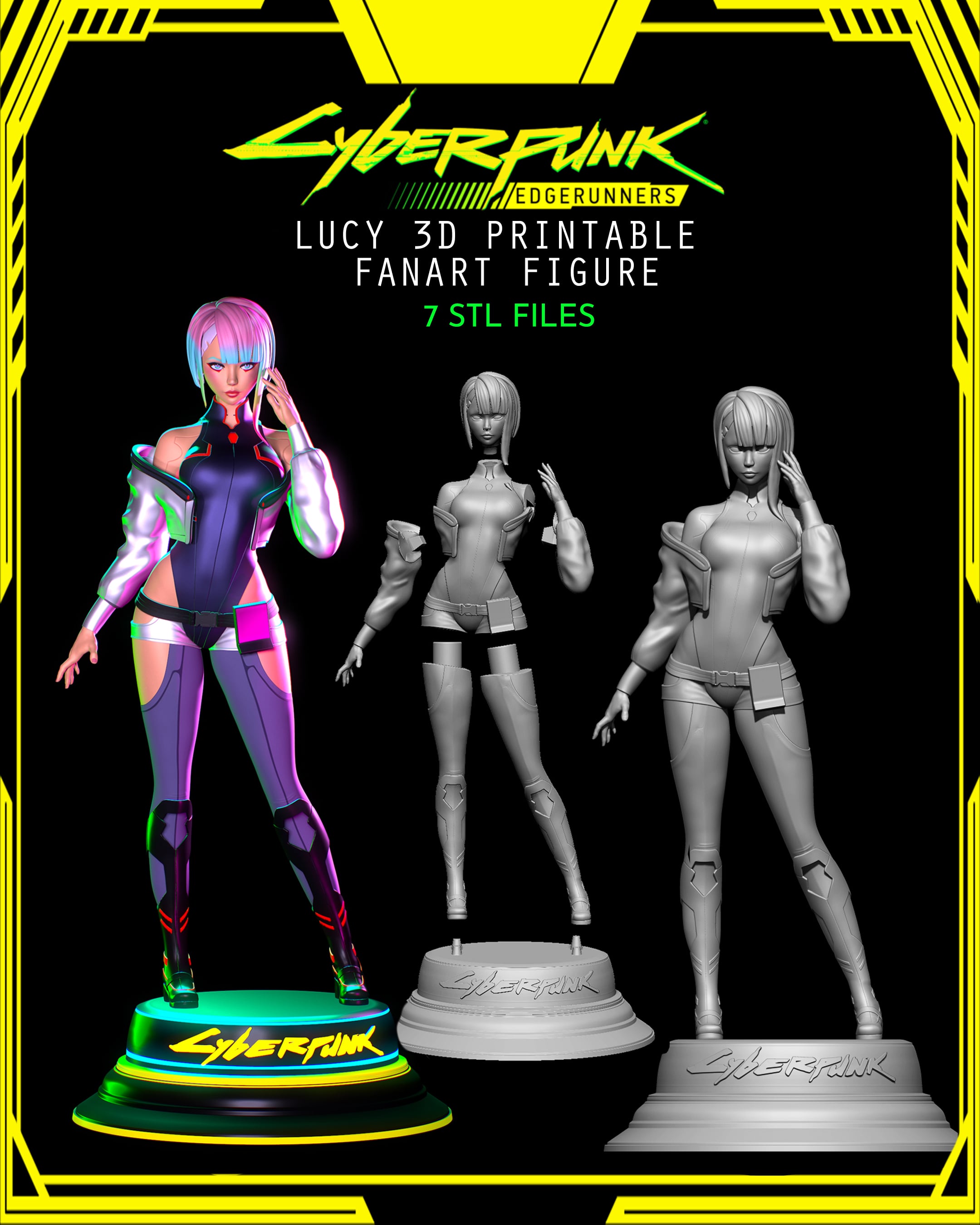 Cyberpunk Edgerunners Lucy Printable Figure 3d model