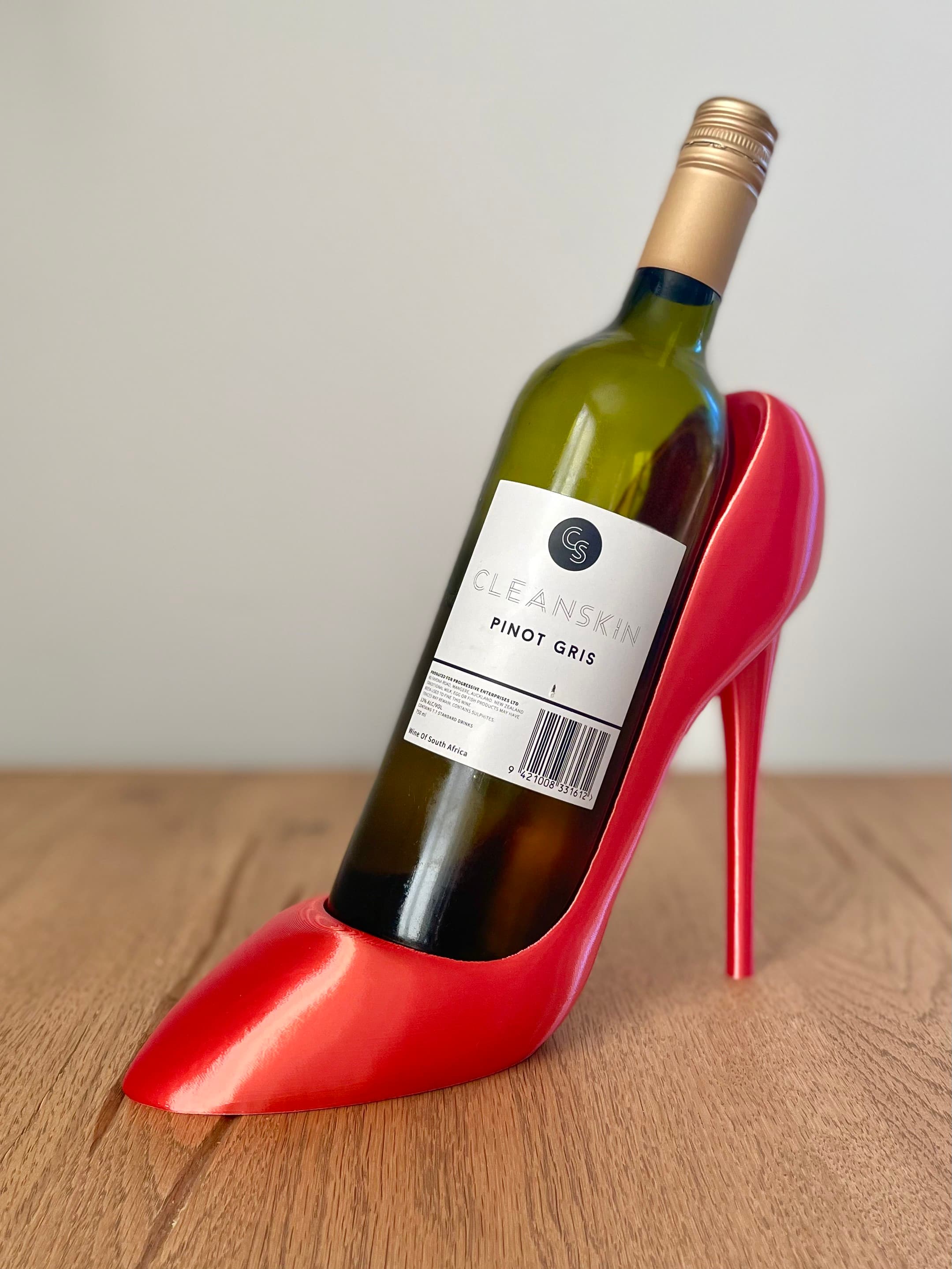 Stiletto Wine Bottle Holder / No Supports 3d model