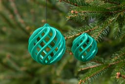 Spiral Christmas Balls 3d model