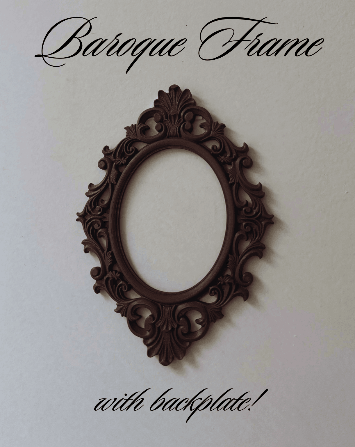 Baroque Ornate Photo Frame with Back Plate 3d model