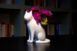 Stylized Cat Vase 3d model