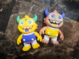 Cute Flexi Monster and Fridge Magnet 3d model