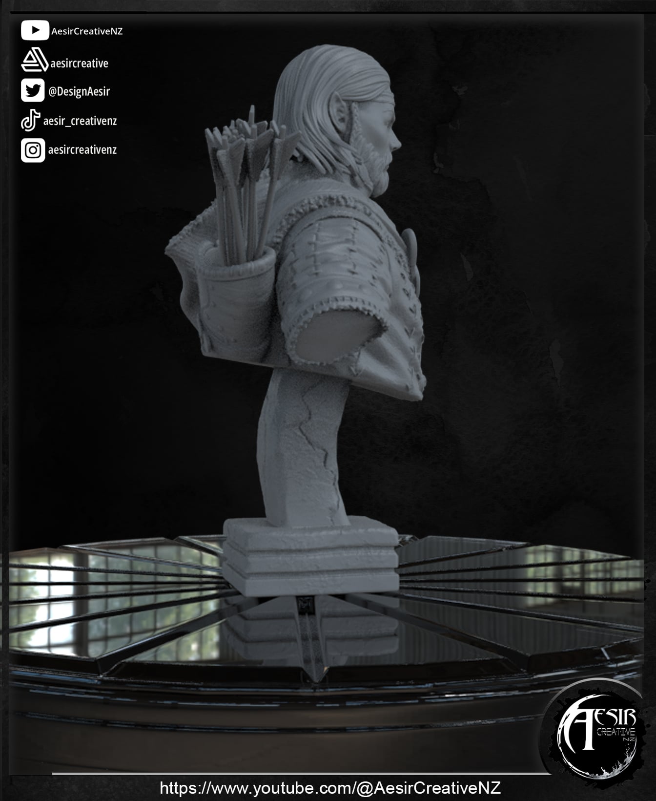Tanis Half-Elven -Bust 3d model