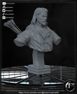 Tanis Half-Elven -Bust 3d model