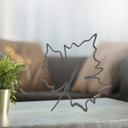 Leaf Line Art, Modern, Minimalist 3d model