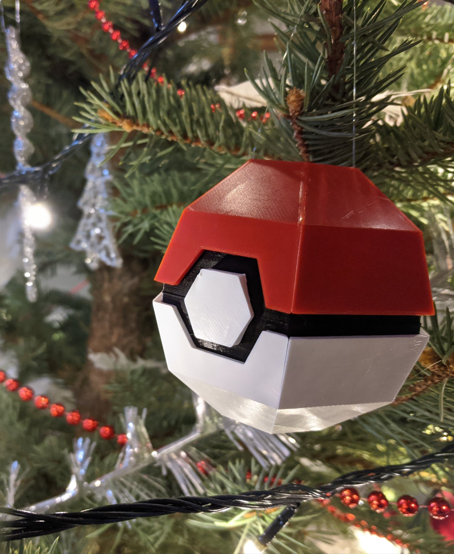 Foldable Pokeball Low Poly Box Decoration 3d model