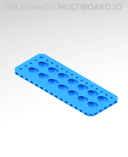 3x8 MU - Point Hole MU - MultiBoard Plate 3d model