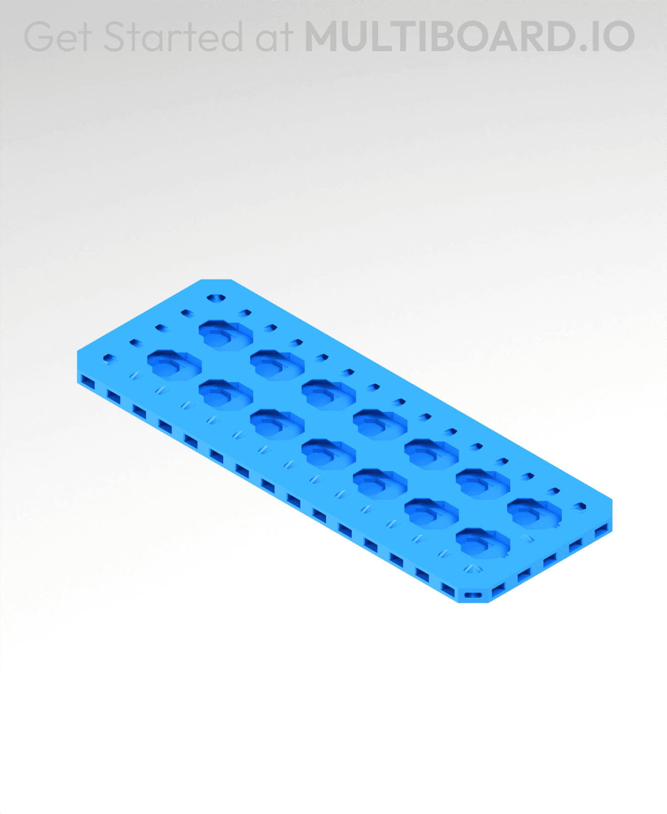 3x8 MU - Point Hole MU - MultiBoard Plate 3d model
