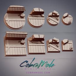 Crumbling Walls Base Pack (8pcs) - Round and Square Versions 3d model