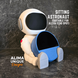 Sitting Astronaut suitable for Alexa Echo Spot 3d model