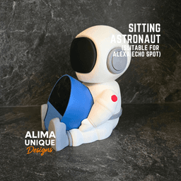 Sitting Astronaut suitable for Alexa Echo Spot 3d model