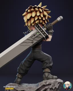 Cloud Strife Final Fantasy VII Chibi - Premium Collectible 3d model